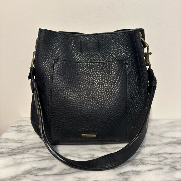 Handbags - Rebecca Minkoff Black pebble Leather Darren hobo brass hardware women’s handbag